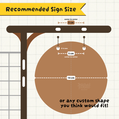 [Digital Download] Hanging Sign Holder for Grid & Plastic Panel