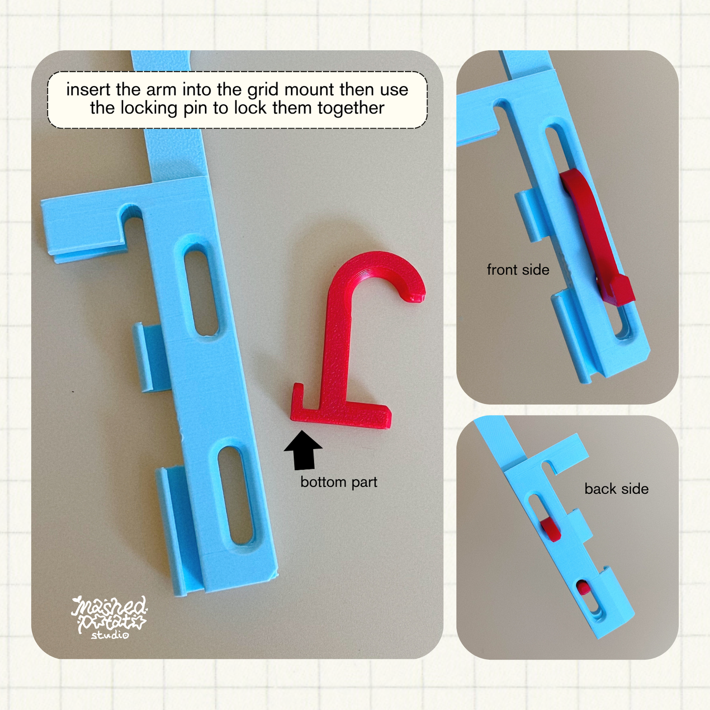 [Digital Download] Hanging Sign Holder for Grid & Plastic Panel