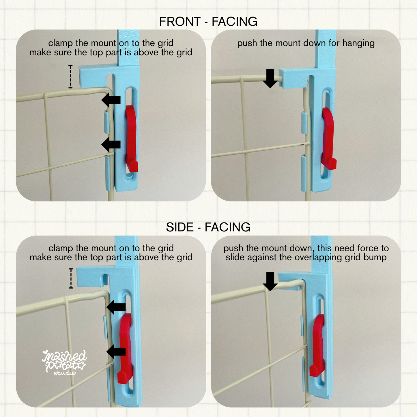 [Digital Download] Hanging Sign Holder for Grid & Plastic Panel