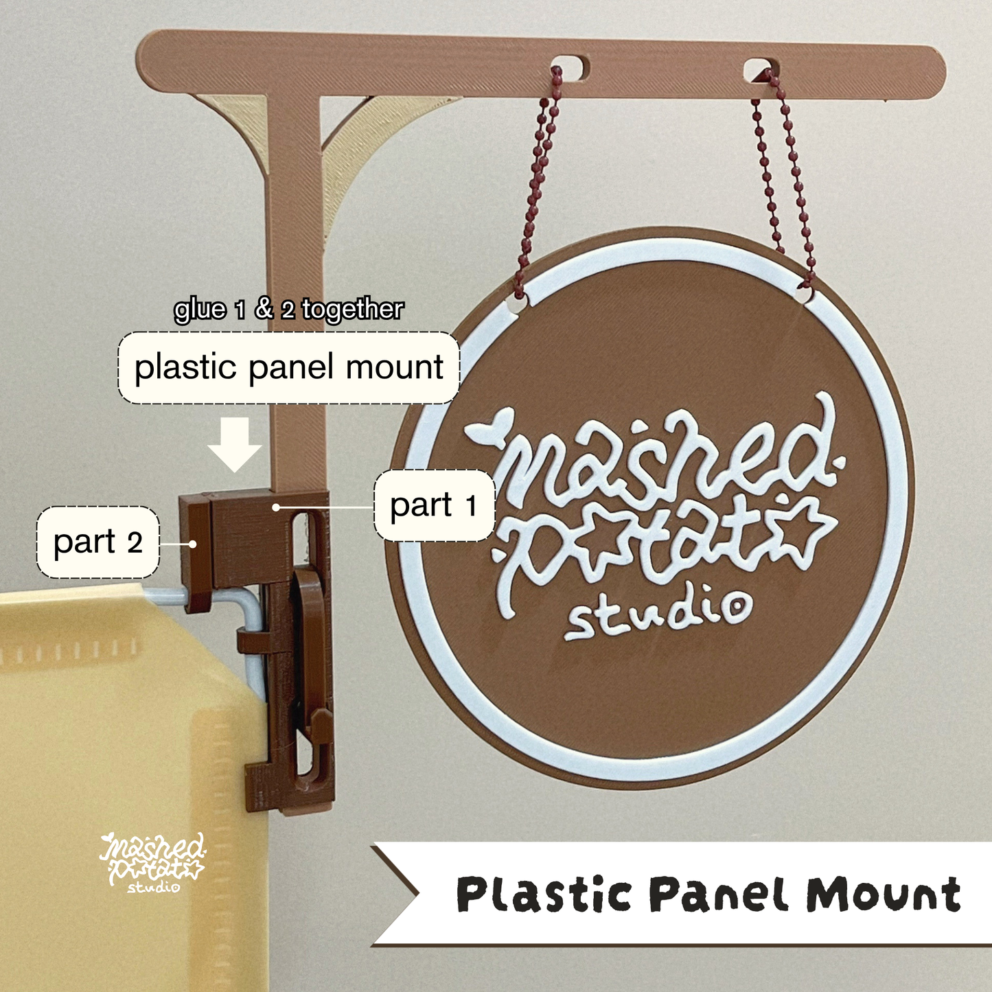 [Digital Download] Hanging Sign Holder for Grid & Plastic Panel