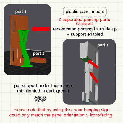 [Digital Download] Hanging Sign Holder for Grid & Plastic Panel