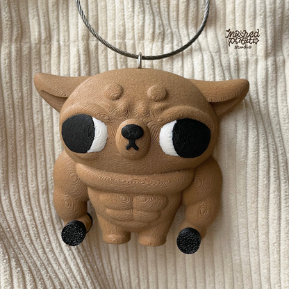 Gym Bro Chihuahua Charm Holder