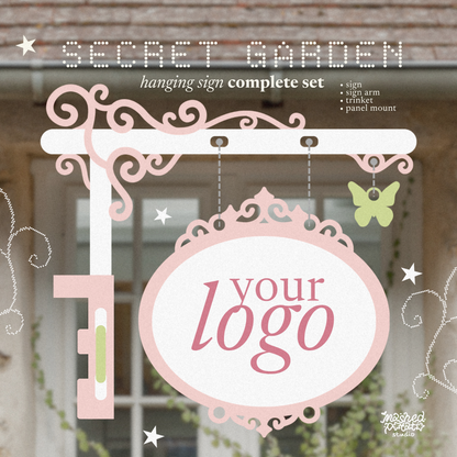 [Digital Download] Secret Garden; Hanging Sign Themed Set