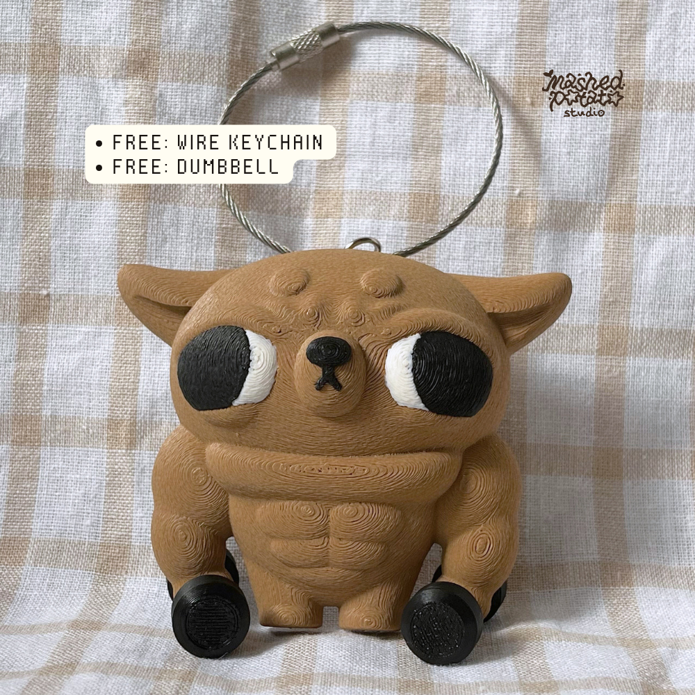 Gym Bro Chihuahua Charm Holder
