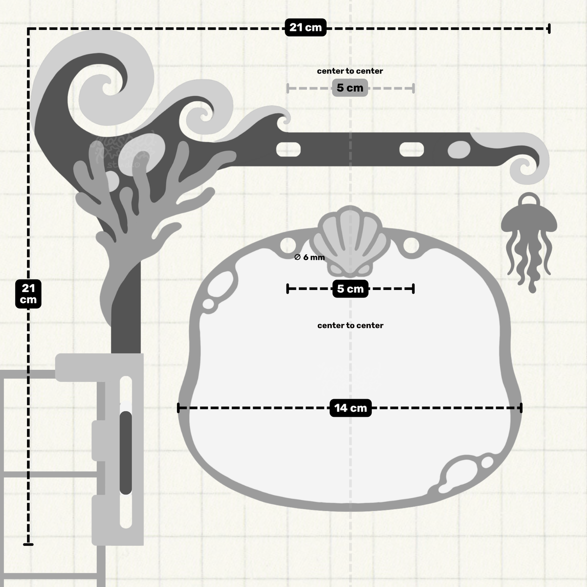 [Digital Download] Sea Tide; Hanging Sign Themed Set