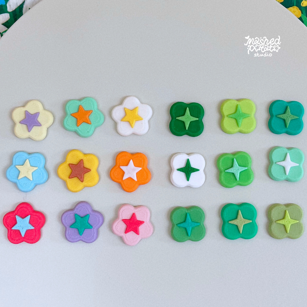 Flower/Clover Fridge Magnet (set 9 pcs.)