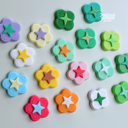 Flower/Clover Fridge Magnet (set 9 pcs.)
