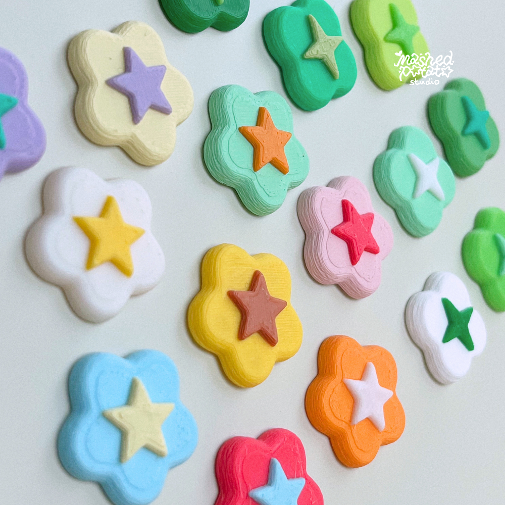 Flower/Clover Fridge Magnet (set 9 pcs.)