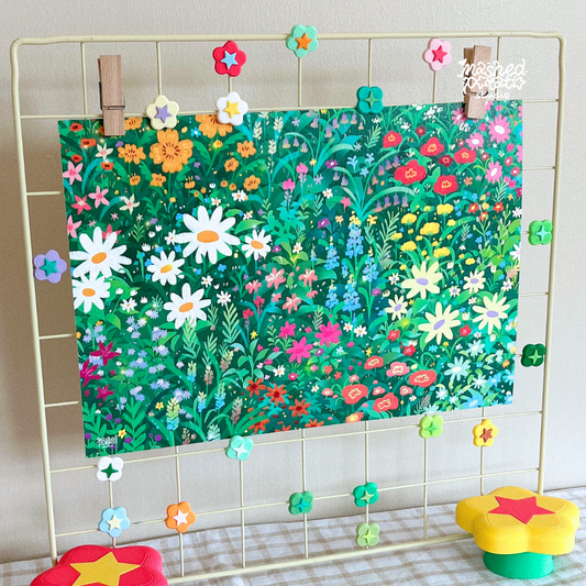 Flower/Clover Fridge Magnet (set 9 pcs.)