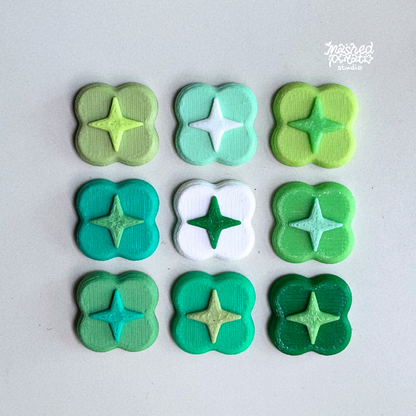 Flower/Clover Fridge Magnet (set 9 pcs.)