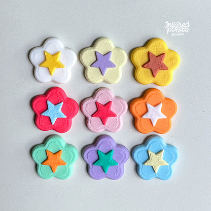 Flower/Clover Fridge Magnet (set 9 pcs.)