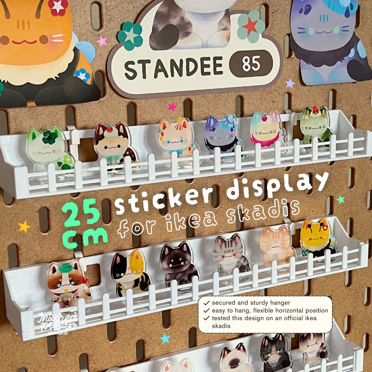 [Digital Download] Sticker Display for IKEA Pegboard (size 25 cm)