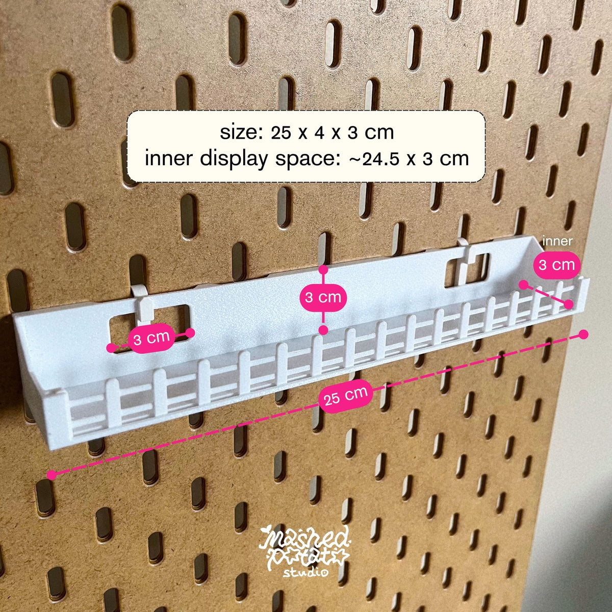 [Digital Download] Sticker Display for IKEA Pegboard (size 25 cm)