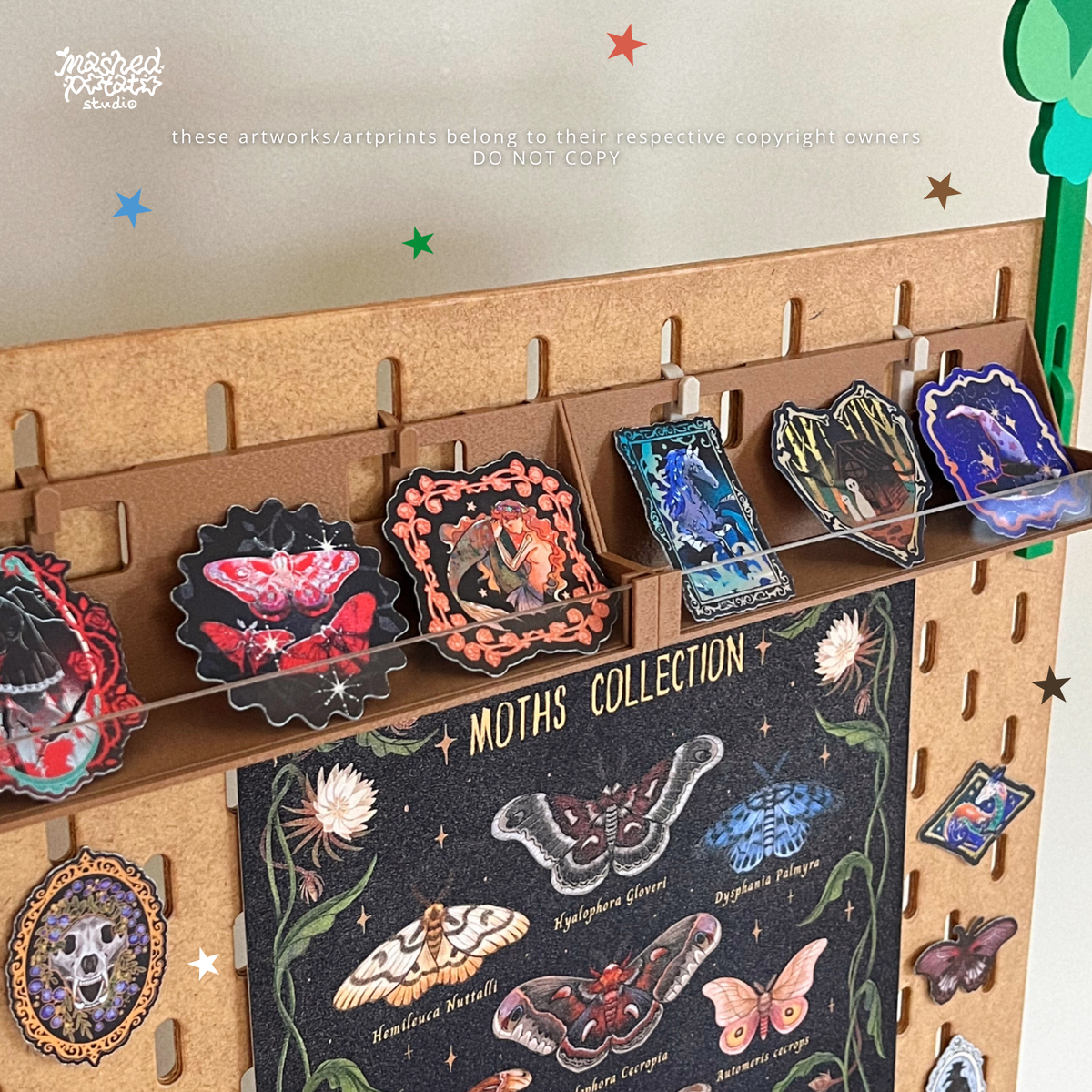 Sticker Display for IKEA Pegboard